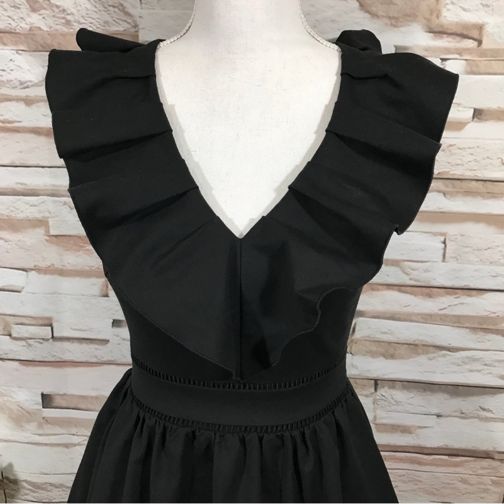 Kate Spade Black Ruffle Mini Dress - Picture 3 of 8